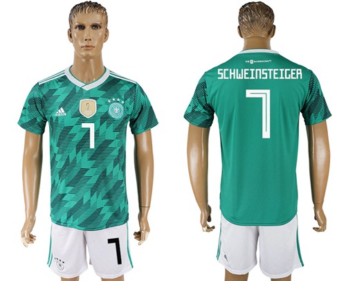 Germany #7 Schweinsteiger Away Soccer Country Jersey